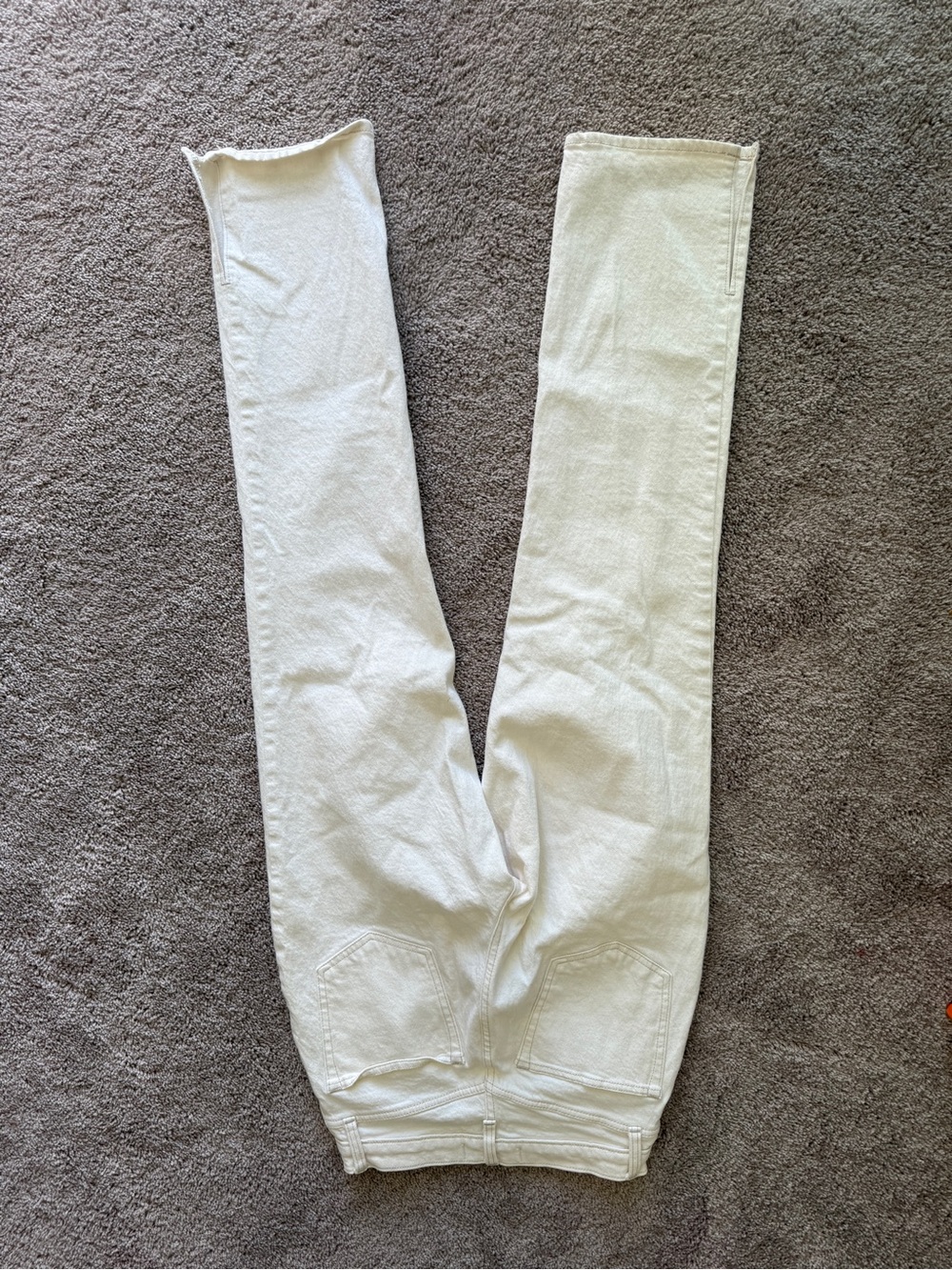 Abercrombie 90s straight ultra high rise split hem Off-White Jeans curve love - Picture 13 of 16